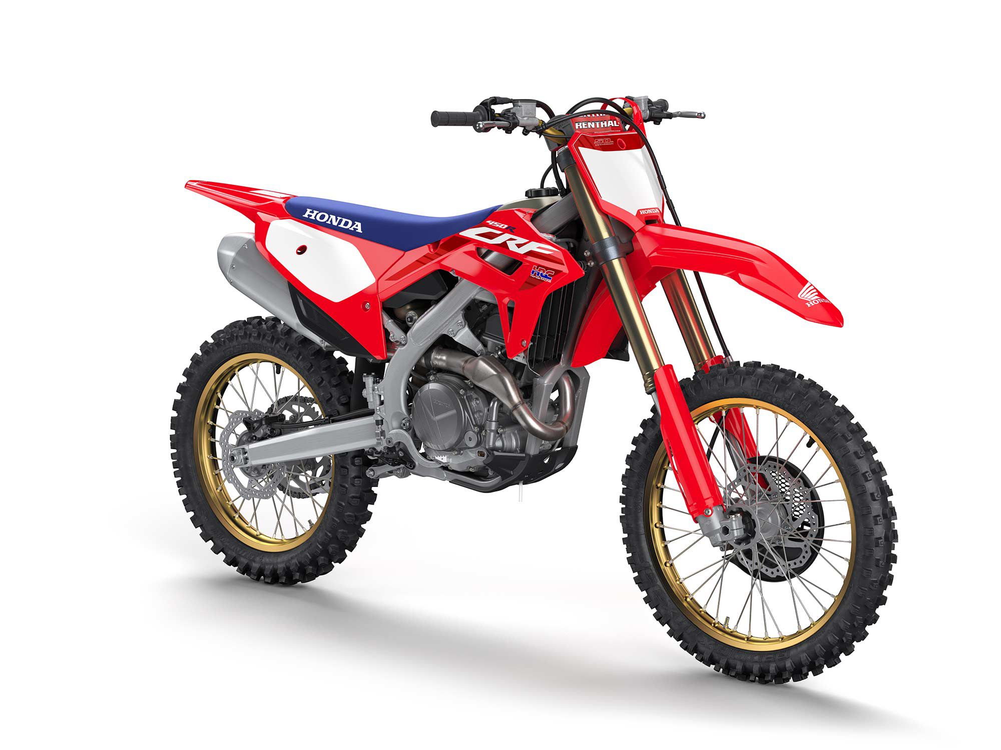 La 2023CRF450R Edition 50ème Anniversaire sera vendue au prix de 9 899 $.