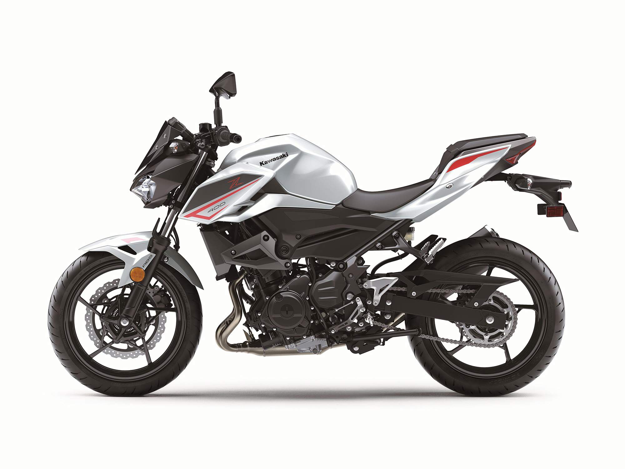 Z400 en blanc robotique nacré/gris acier graphène métallisé mat.